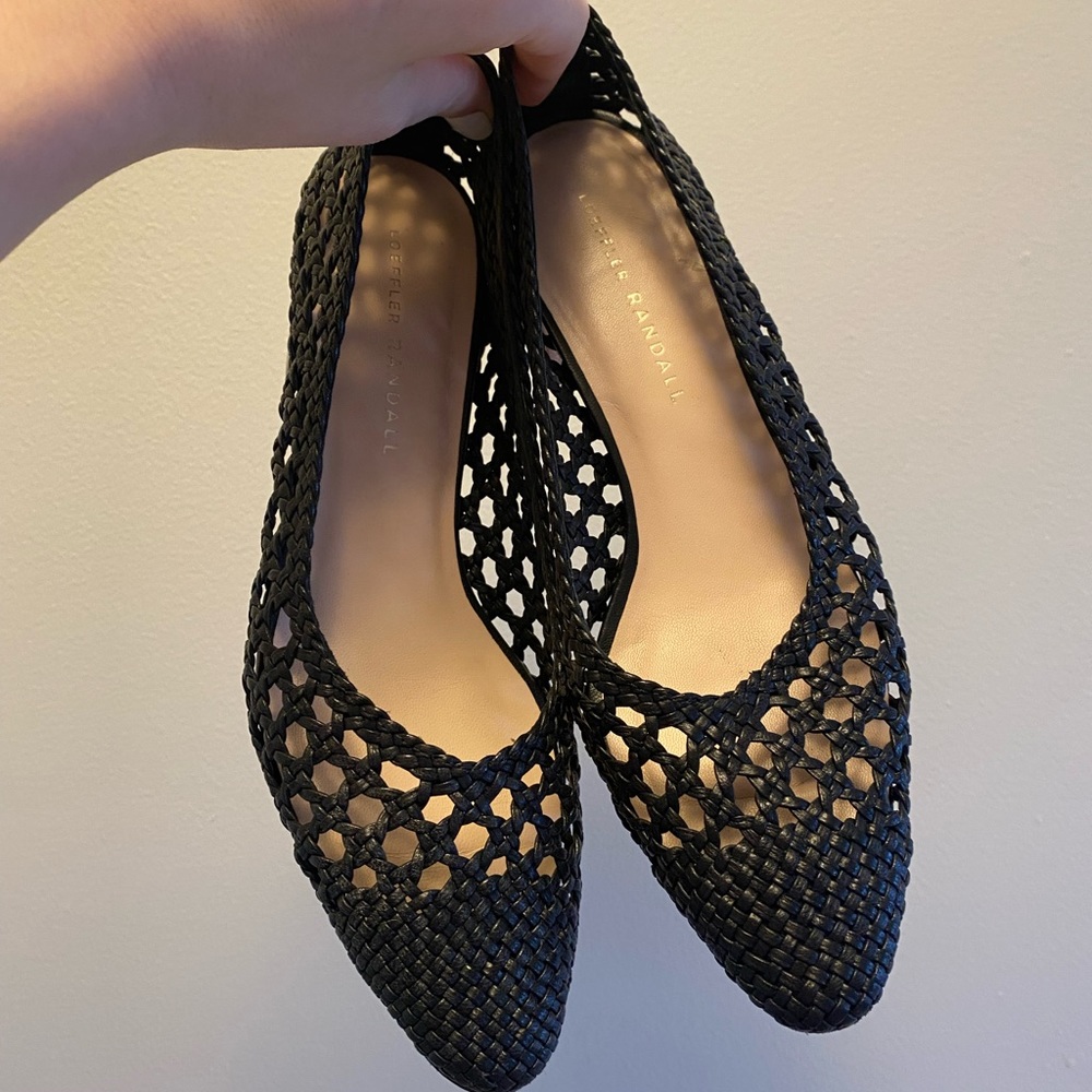 Loeffler Randall block heel ballet shoes